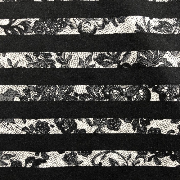 Worthington Sundress Sleeveless Dress Size S Black Stripe Flower Casual Work - Picture 4 of 12